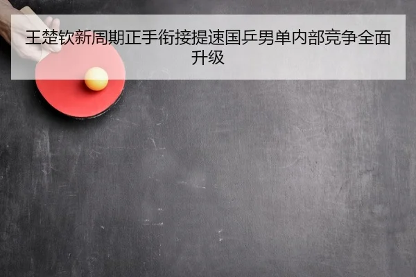 王楚钦新周期正手衔接提速国乒男单内部竞争全面升级